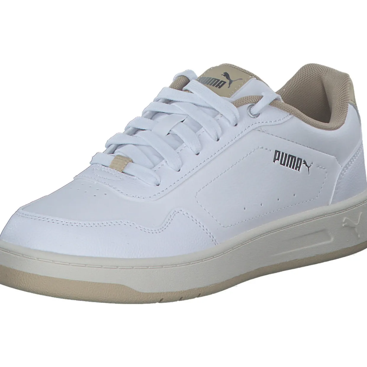 Puma Court Classy 395021, Schnürschuhe, Damen, PUMA WHITE-TOASTED ALMOND
