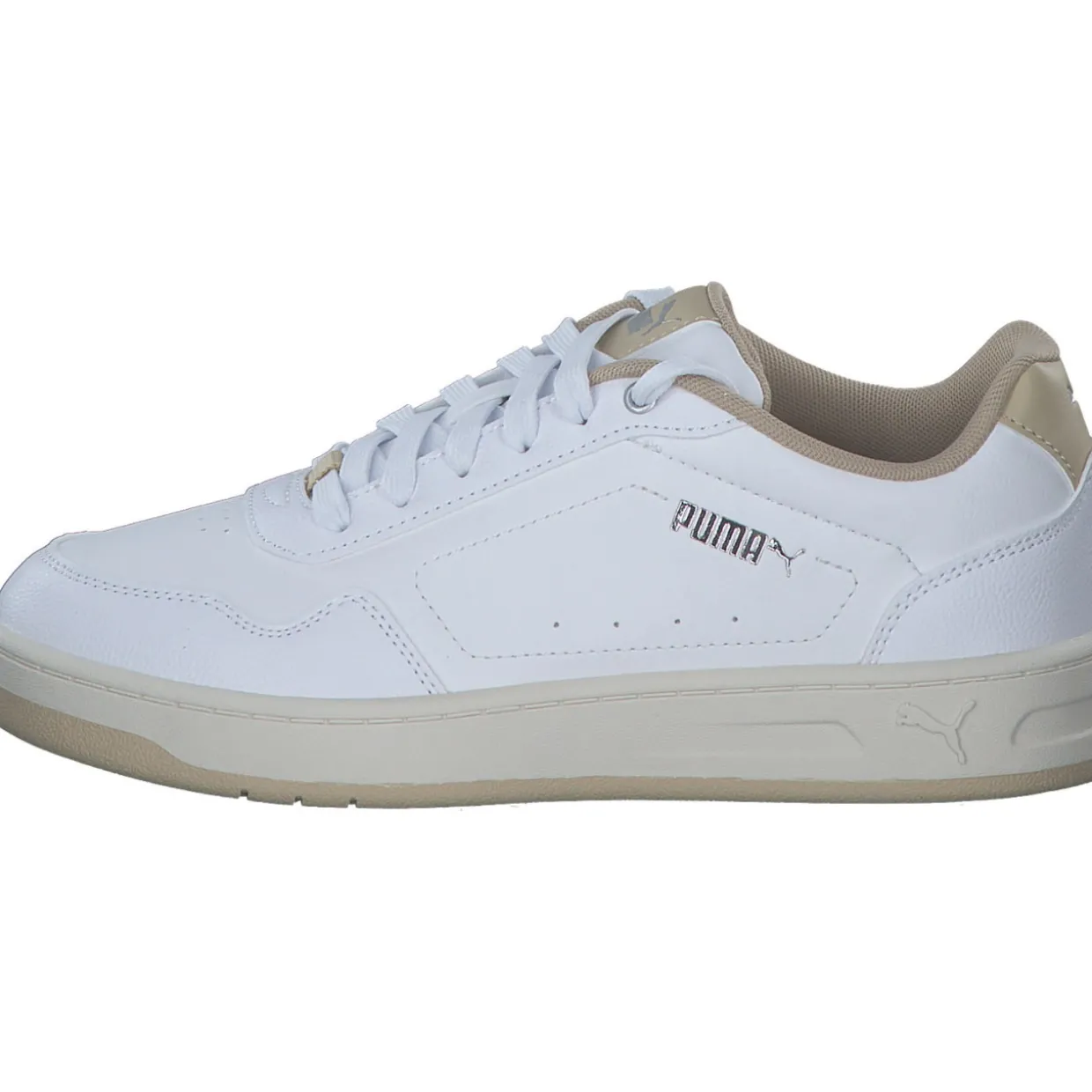 Puma Court Classy 395021, Schnürschuhe, Damen, PUMA WHITE-TOASTED ALMOND