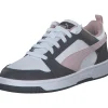 Puma Rebound v6 Low 392328, Schnürschuhe, Damen, STRONG GRAY-MAUVE MIST-PUMA WH