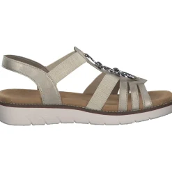 Remonte D2073, Keilsandaletten, Damen, Beige