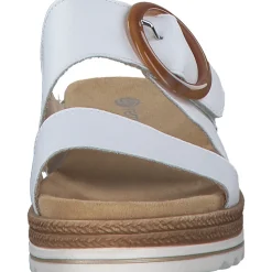 Remonte D0Q51, Plateau-Pantoletten, Damen, Weiß