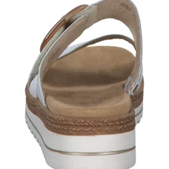 Remonte D0Q51, Plateau-Pantoletten, Damen, Weiß