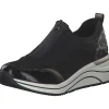 Remonte D0T08-02, Slip-On-Sneaker, Damen, black/schwarz/bronze/schwarz/g