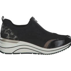 Remonte D0T08-02, Slip-On-Sneaker, Damen, black/schwarz/bronze/schwarz/g