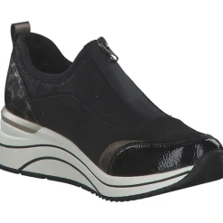 Remonte D0T08-02, Slip-On-Sneaker, Damen, black/schwarz/bronze/schwarz/g