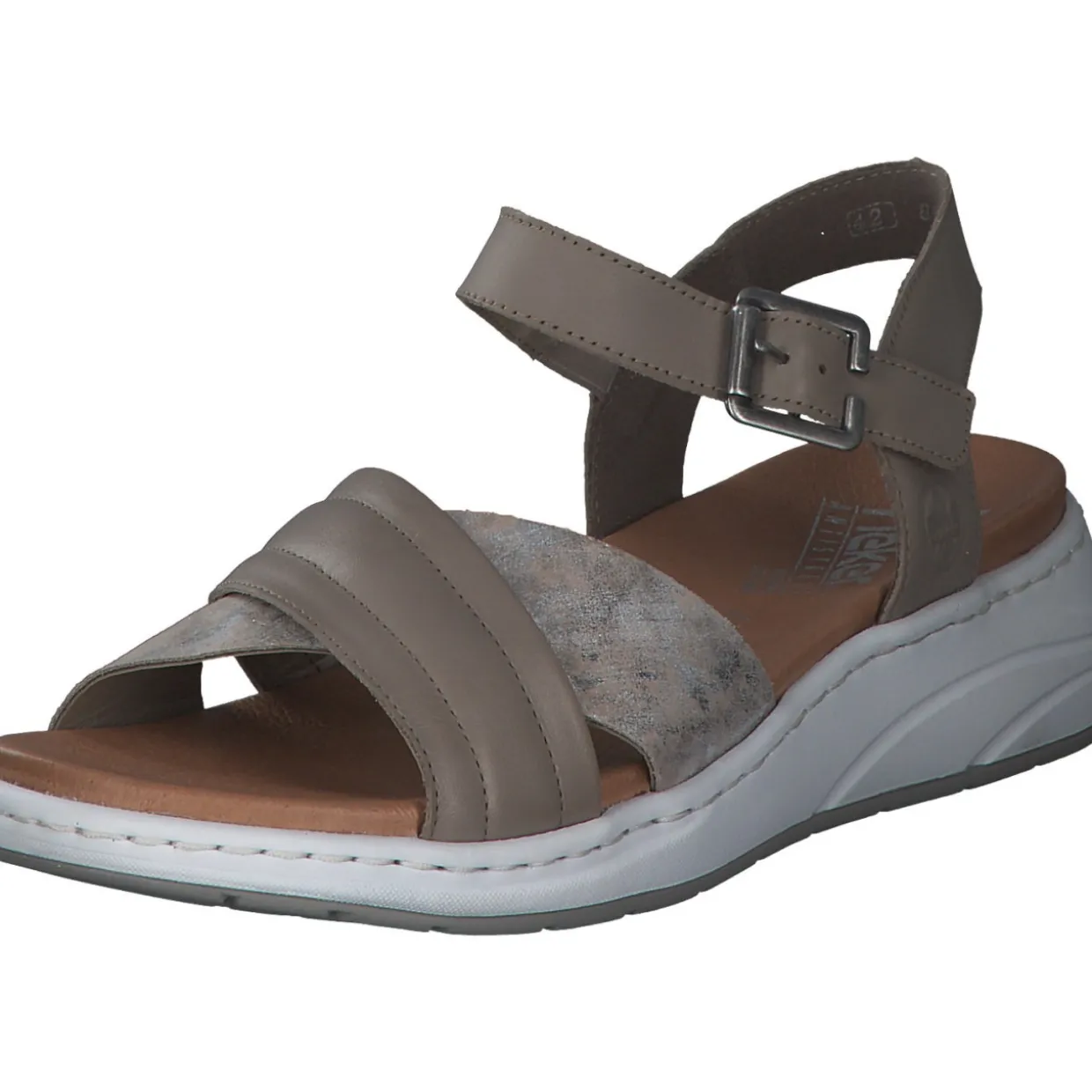 Rieker 64301, Keilsandaletten, Damen, seal/rose-metallic