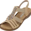 Rieker 60803, Keilsandaletten, Damen, tan