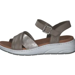 Rieker 64301, Keilsandaletten, Damen, seal/rose-metallic