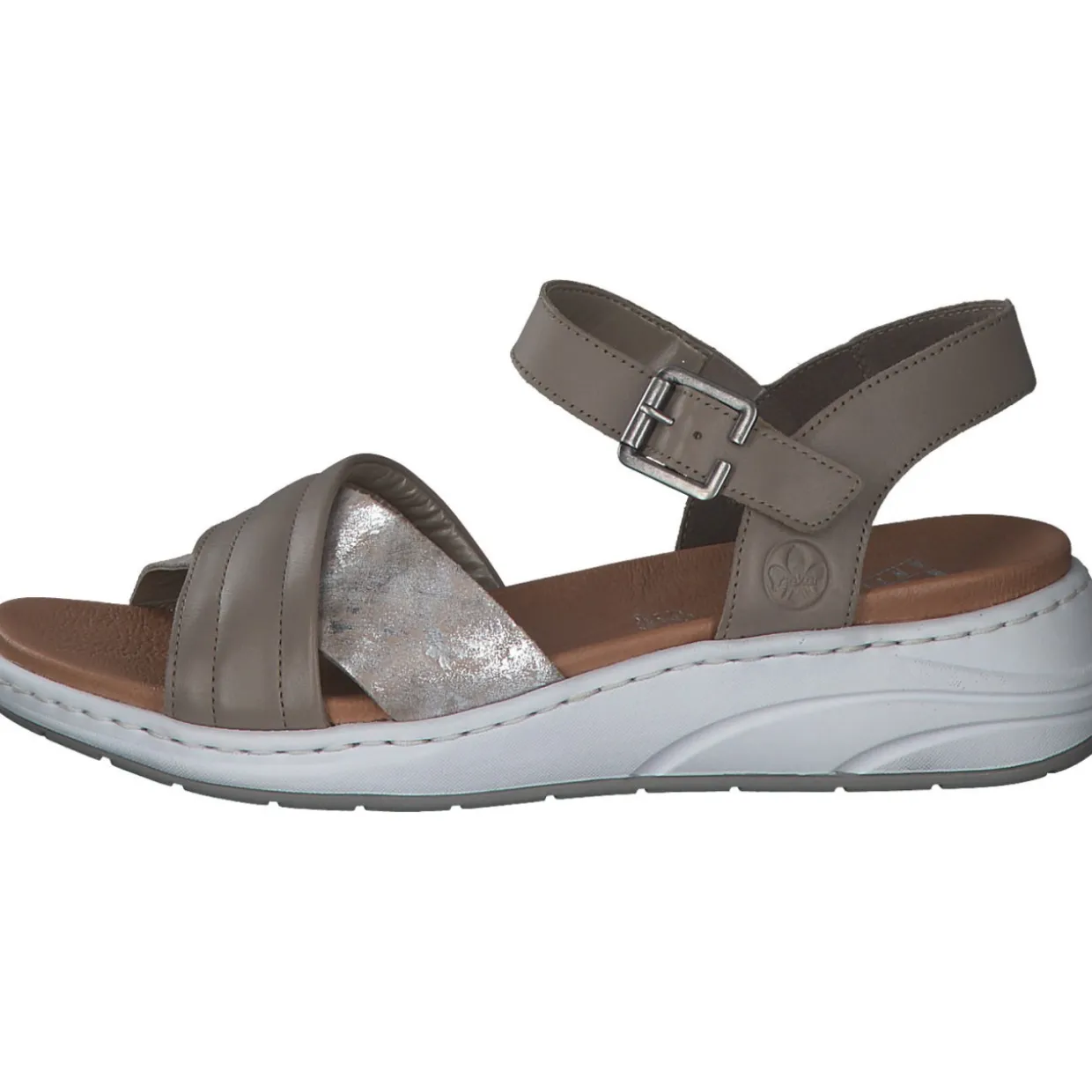 Rieker 64301, Keilsandaletten, Damen, seal/rose-metallic