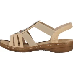 Rieker 60803, Keilsandaletten, Damen, tan