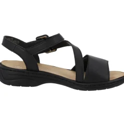 Rieker 64561, Keilsandaletten, Damen, Schwarz