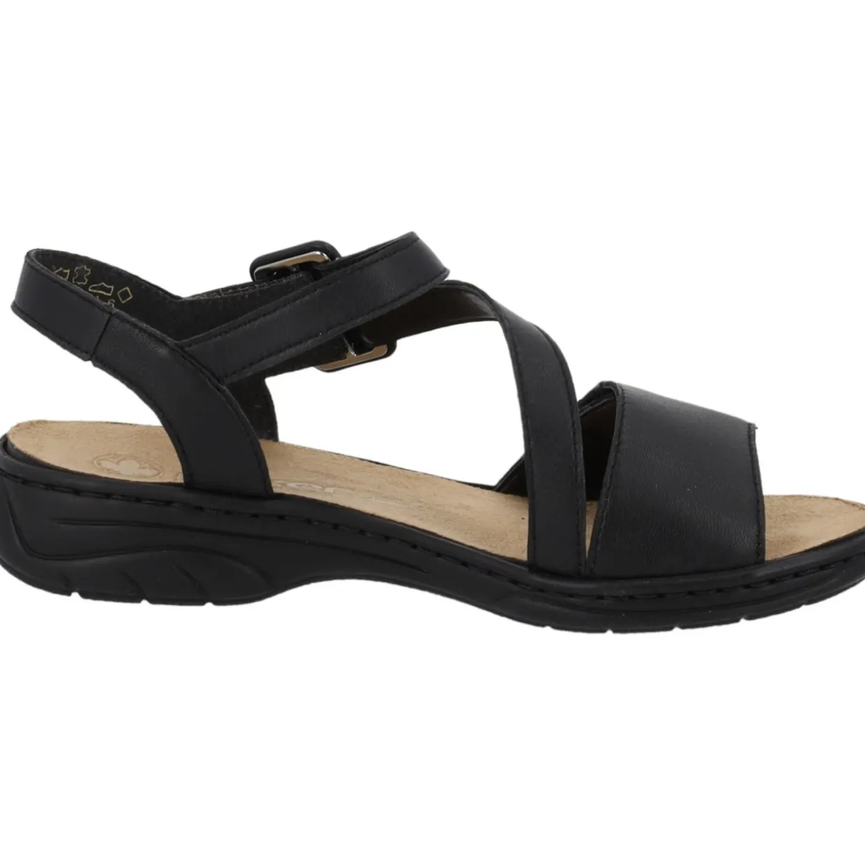 Rieker 64561, Keilsandaletten, Damen, Schwarz