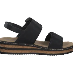 Rieker 62950, Keilsandaletten, Damen, Schwarz