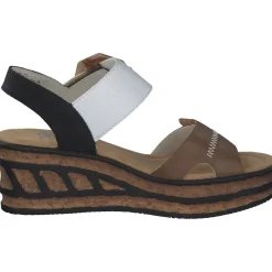 Rieker 68176, Keilsandaletten, Damen, Braun