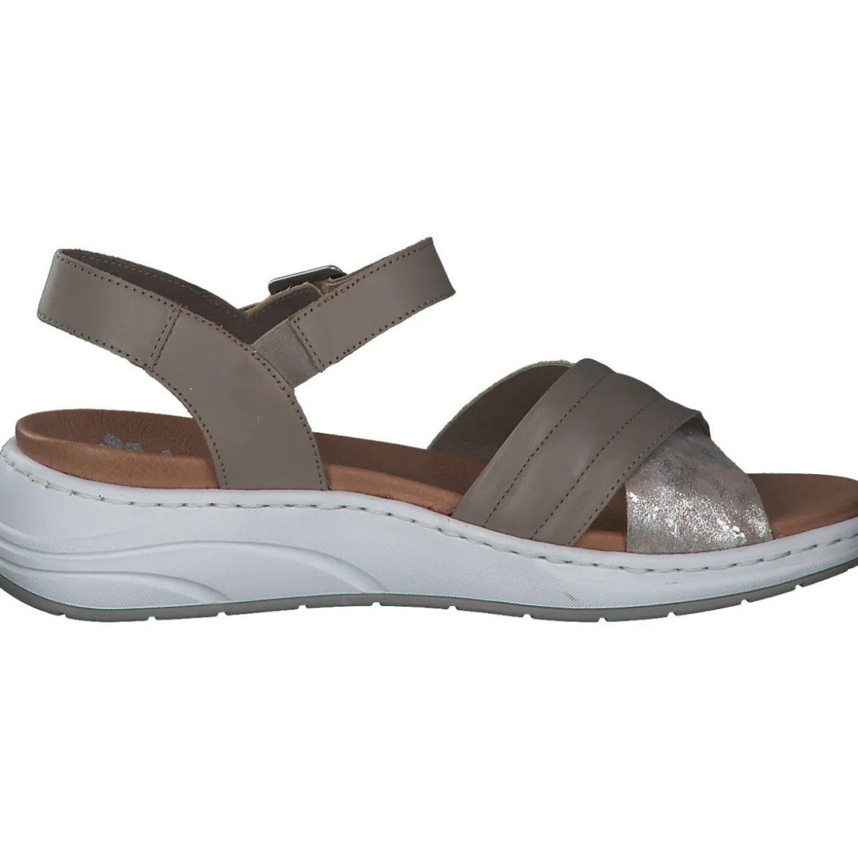 Rieker 64301, Keilsandaletten, Damen, seal/rose-metallic