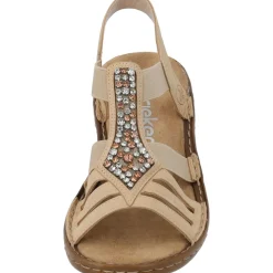 Rieker 60803, Keilsandaletten, Damen, tan