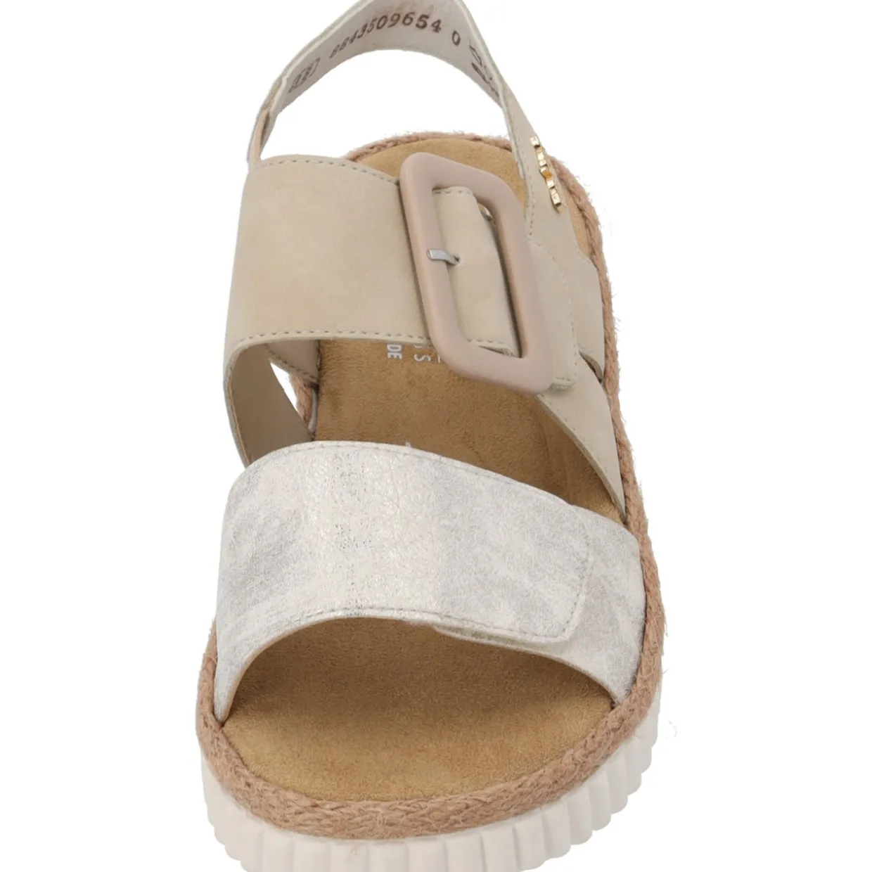 Rieker 69260, Keilsandaletten, Damen, beige-gold/perle