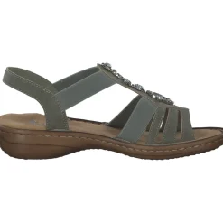 Rieker 60839, Keilsandaletten, Damen, schilf