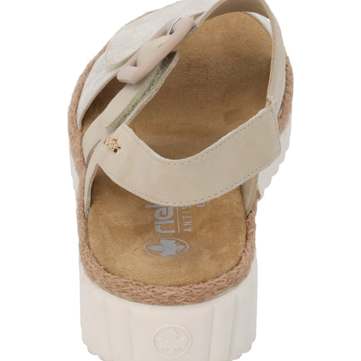 Rieker 69260, Keilsandaletten, Damen, beige-gold/perle