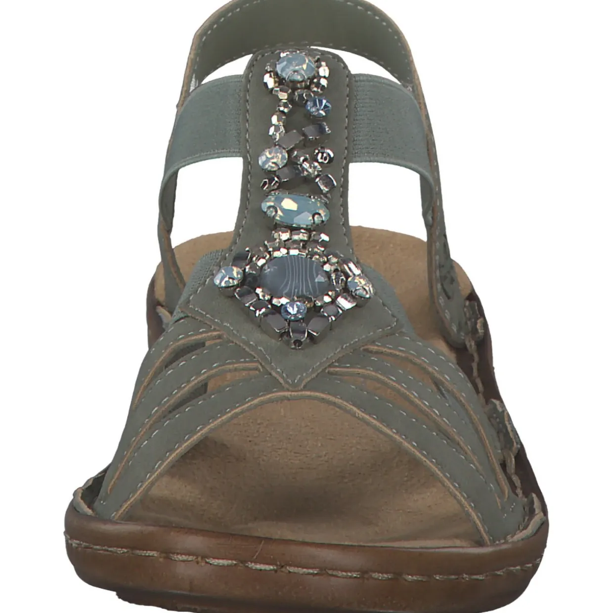 Rieker 60839, Keilsandaletten, Damen, schilf