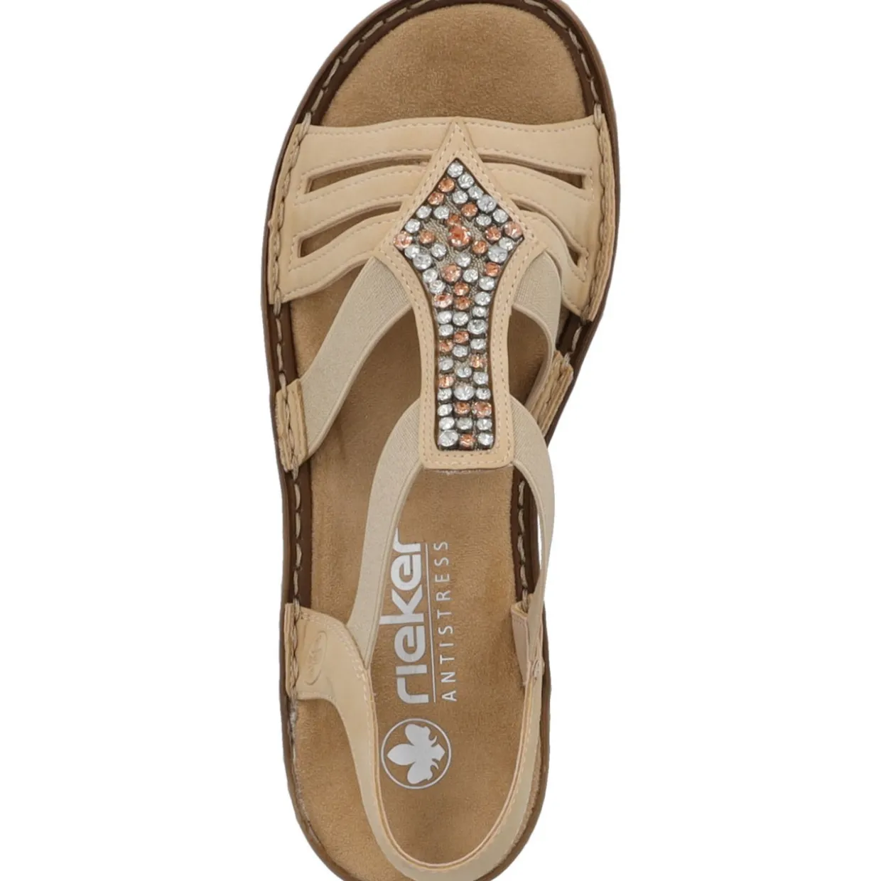 Rieker 60803, Keilsandaletten, Damen, tan
