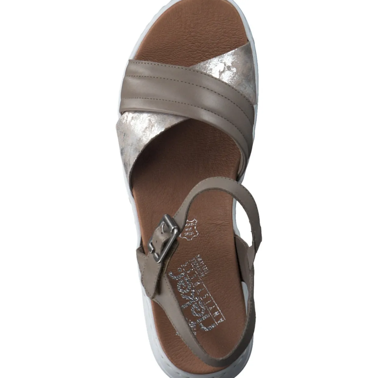 Rieker 64301, Keilsandaletten, Damen, seal/rose-metallic