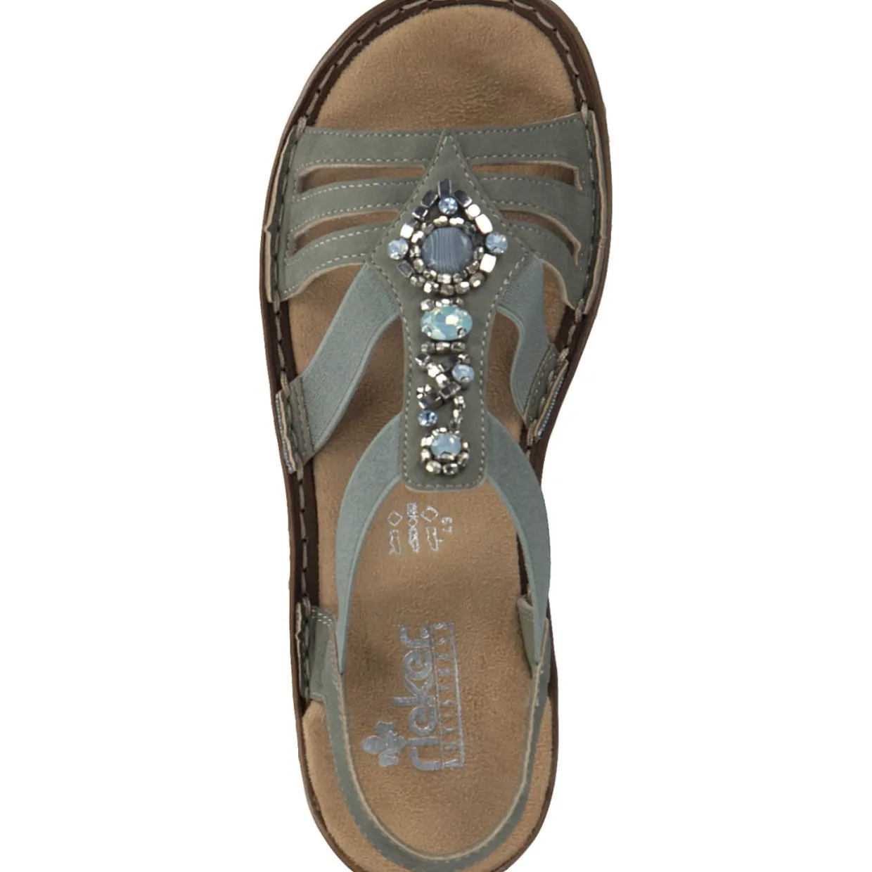 Rieker 60839, Keilsandaletten, Damen, schilf