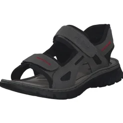 Rieker 26752, Klassische Sandalen, Herren, cenere/black/schwarz