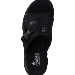 Rieker 68990, Pantoletten & Badeschuhe, Damen, Schwarz