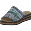 Rieker 62968, Plateau-Pantoletten, Damen, blau-multi/aqua