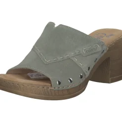Rieker 67087, Plateau-Pantoletten, Damen, pistazie