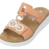 Rieker 63294, Plateau-Pantoletten, Damen, aprikot/offwhite/fog-silver