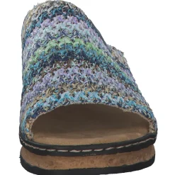 Rieker 62968, Plateau-Pantoletten, Damen, blau-multi/aqua