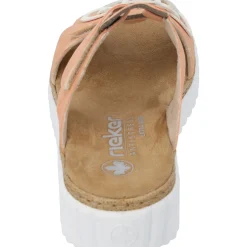 Rieker 63294, Plateau-Pantoletten, Damen, aprikot/offwhite/fog-silver