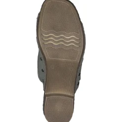 Rieker 67087, Plateau-Pantoletten, Damen, pistazie