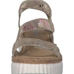 Rieker 69157, Plateau-Sandaletten, Damen, Beige