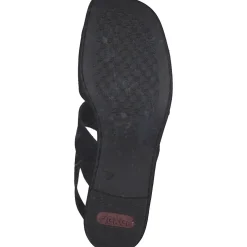 Rieker 62663, Plateau-Sandaletten, Damen, Schwarz