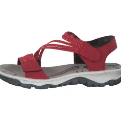 Rieker 68871, Sandalen, Damen, Rot