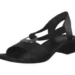 Rieker 62662, Sandaletten, Damen, schwarz/schwarz