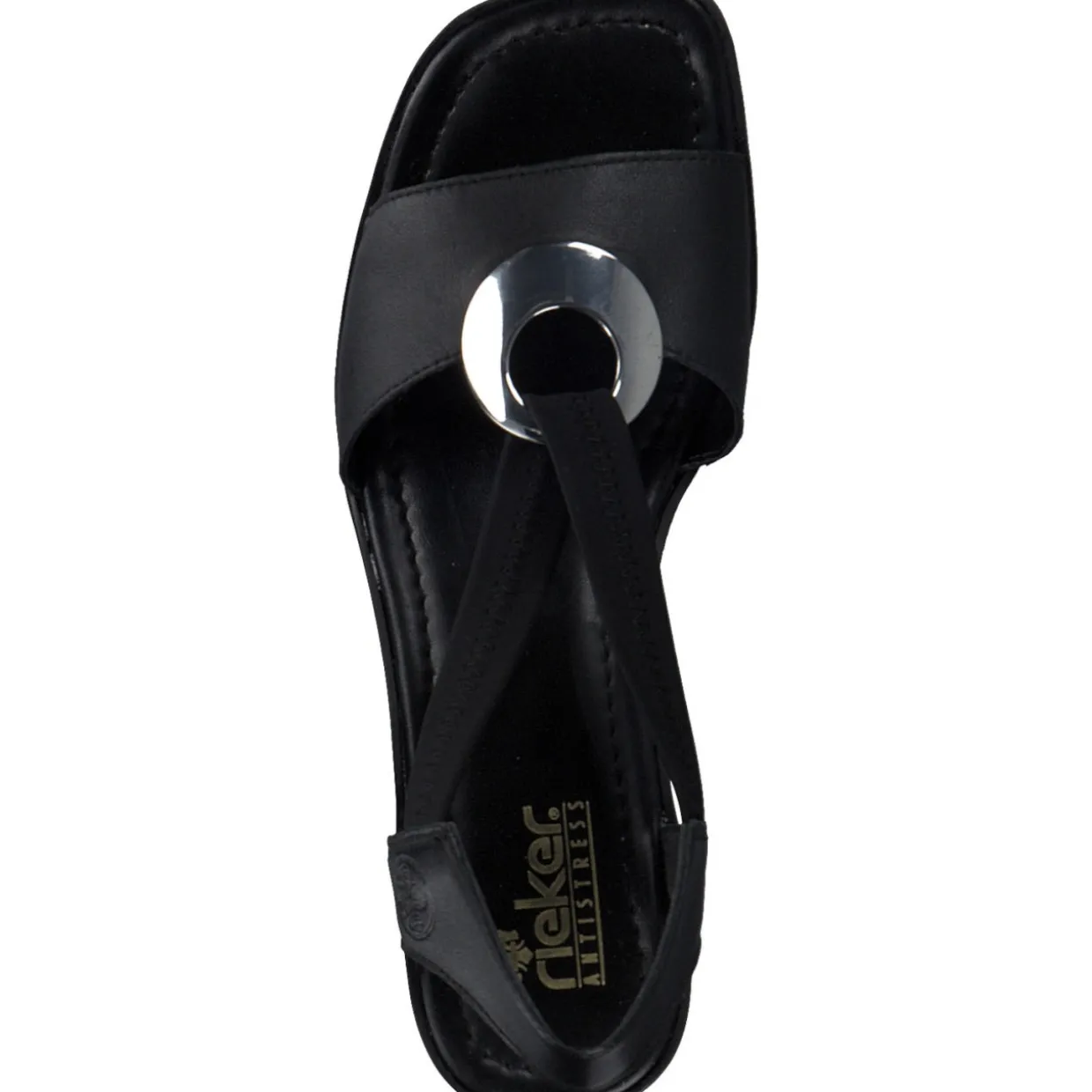 Rieker 62662, Sandaletten, Damen, schwarz/schwarz