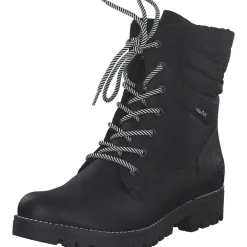 Rieker 78520, Schnürstiefel, Damen, schwarz/schwarz
