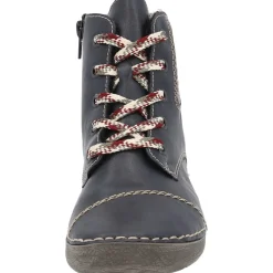 Rieker 52541, Schnürstiefel, Damen, ozean/grau-rost