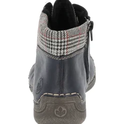 Rieker 52541, Schnürstiefel, Damen, ozean/grau-rost