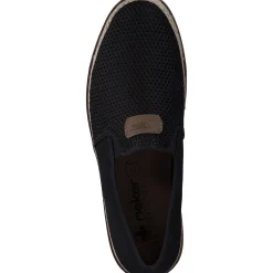 Rieker B2366, Sportliche Slipper, Herren, Schwarz