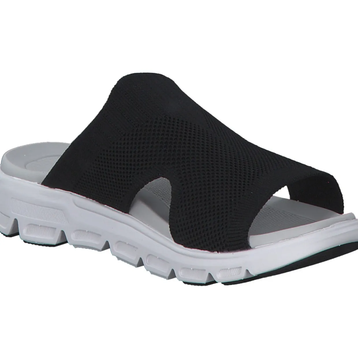 Rieker Evolution V8451, Plateau-Pantoletten, Damen, schwarz