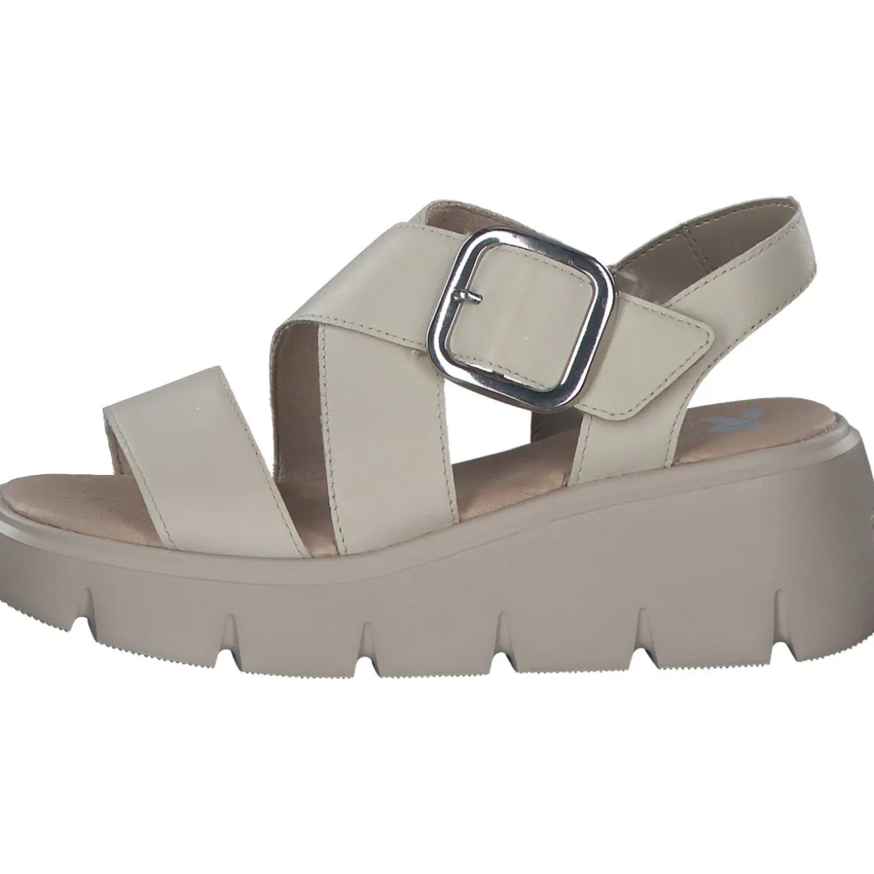 Rieker Evolution W1550, Plateau-Sandaletten, Damen, Beige