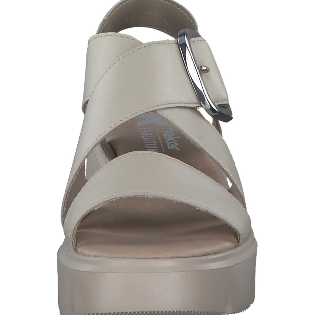 Rieker Evolution W1550, Plateau-Sandaletten, Damen, Beige