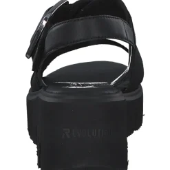 Rieker Evolution W1550, Plateau-Sandaletten, Damen, Schwarz