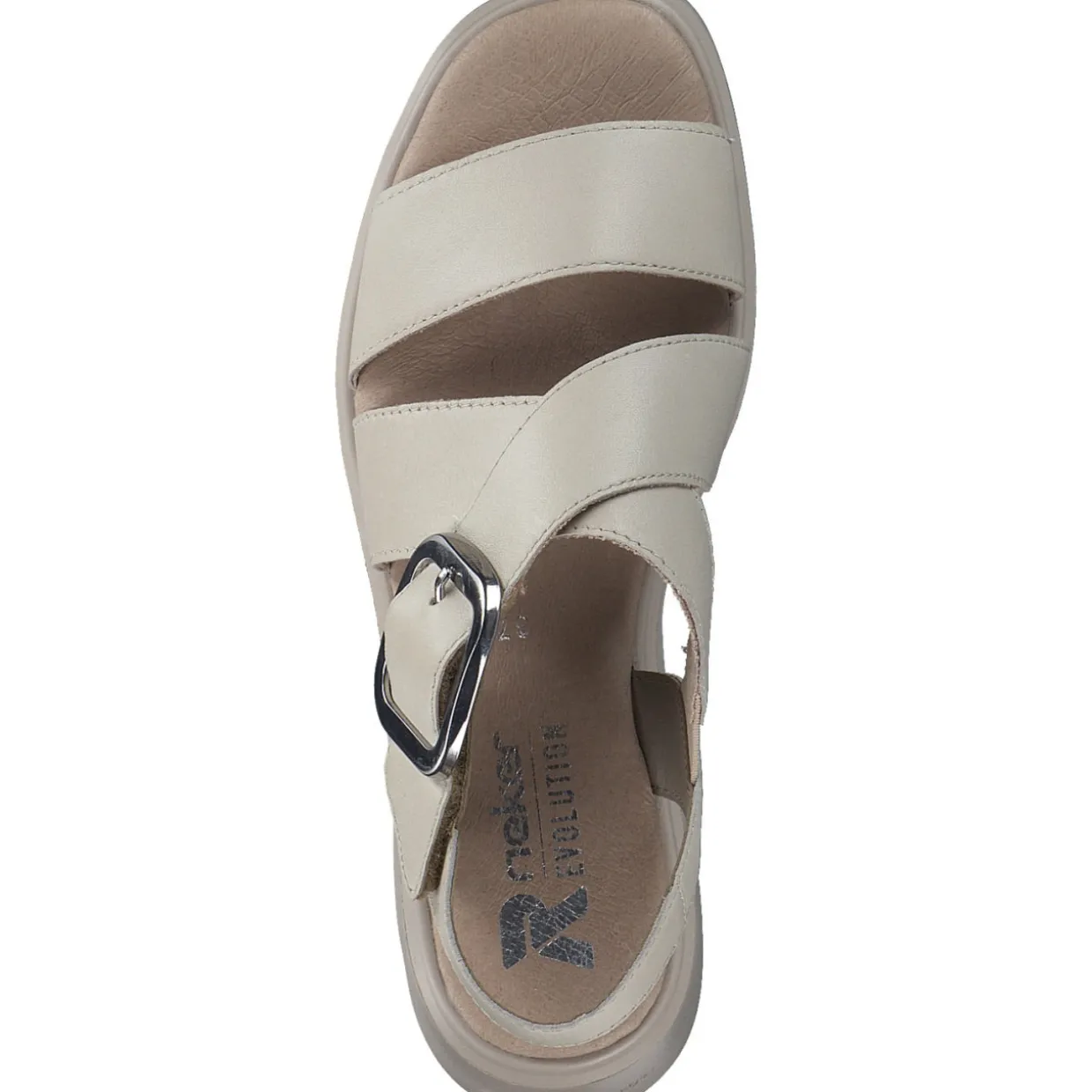 Rieker Evolution W1550, Plateau-Sandaletten, Damen, Beige
