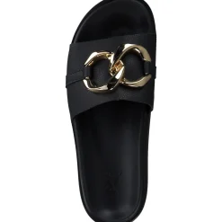 Rieker Evolution W1452, Plateau-Pantoletten, Damen, schwarz